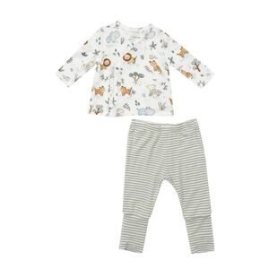 NWT Angel Dear Bamboo Take Me Home Set Delicate Safari Size Newborn